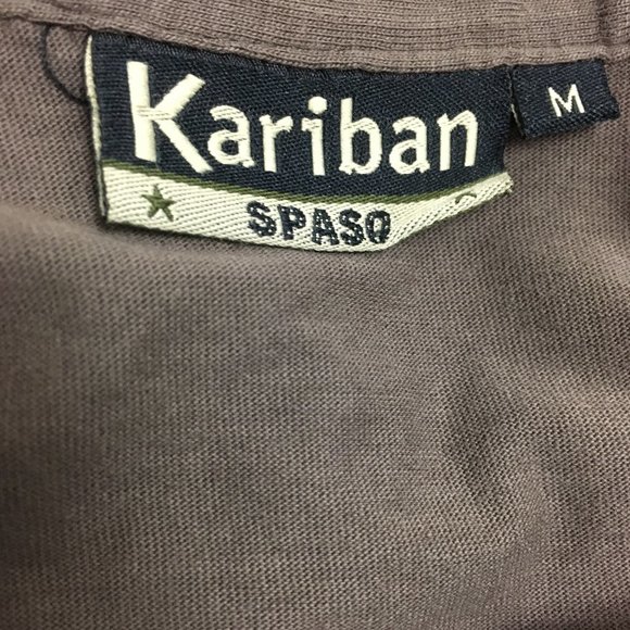 Festival de Cannes film festival henley brown long sleeve cotton t shirt  M - Picture 5 of 5